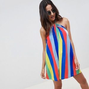 Rainbow halter dress